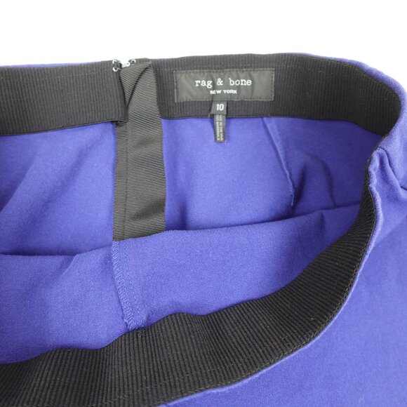 rag & bone Simone Slim Stretch Zipper Pants Electric Blue Women's 10 - Picture 5 of 10